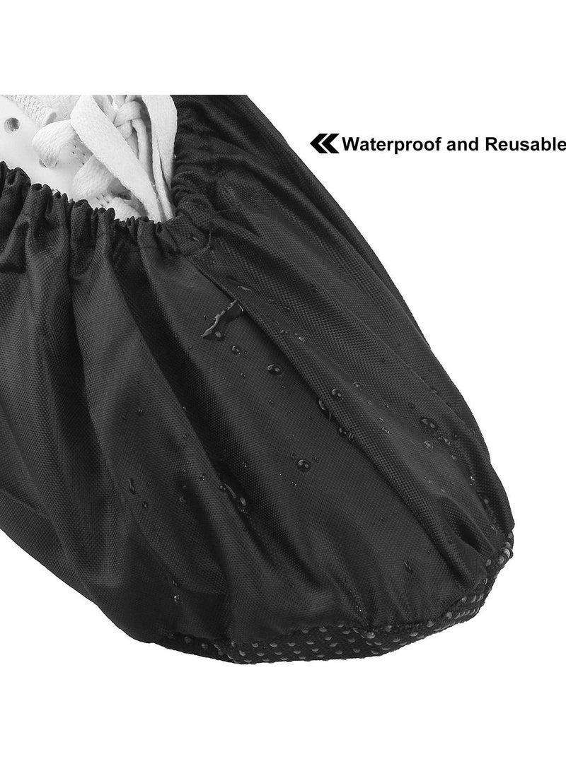 3 Pairs Reusable Waterproof Shoe Covers, Non-Slip One Size Fit Shoe Protectors, Dust & Rain Resistant, Easy to Clean – Black - Image 4